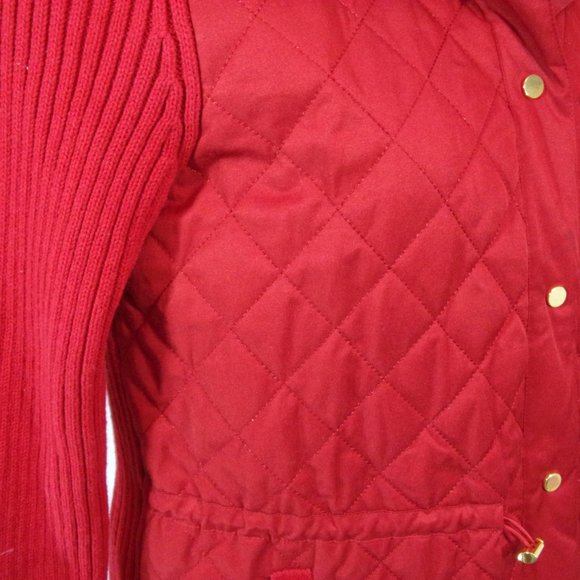 Quilted Jacket Red Size M Rafaella NWOT - Picture 2 of 5